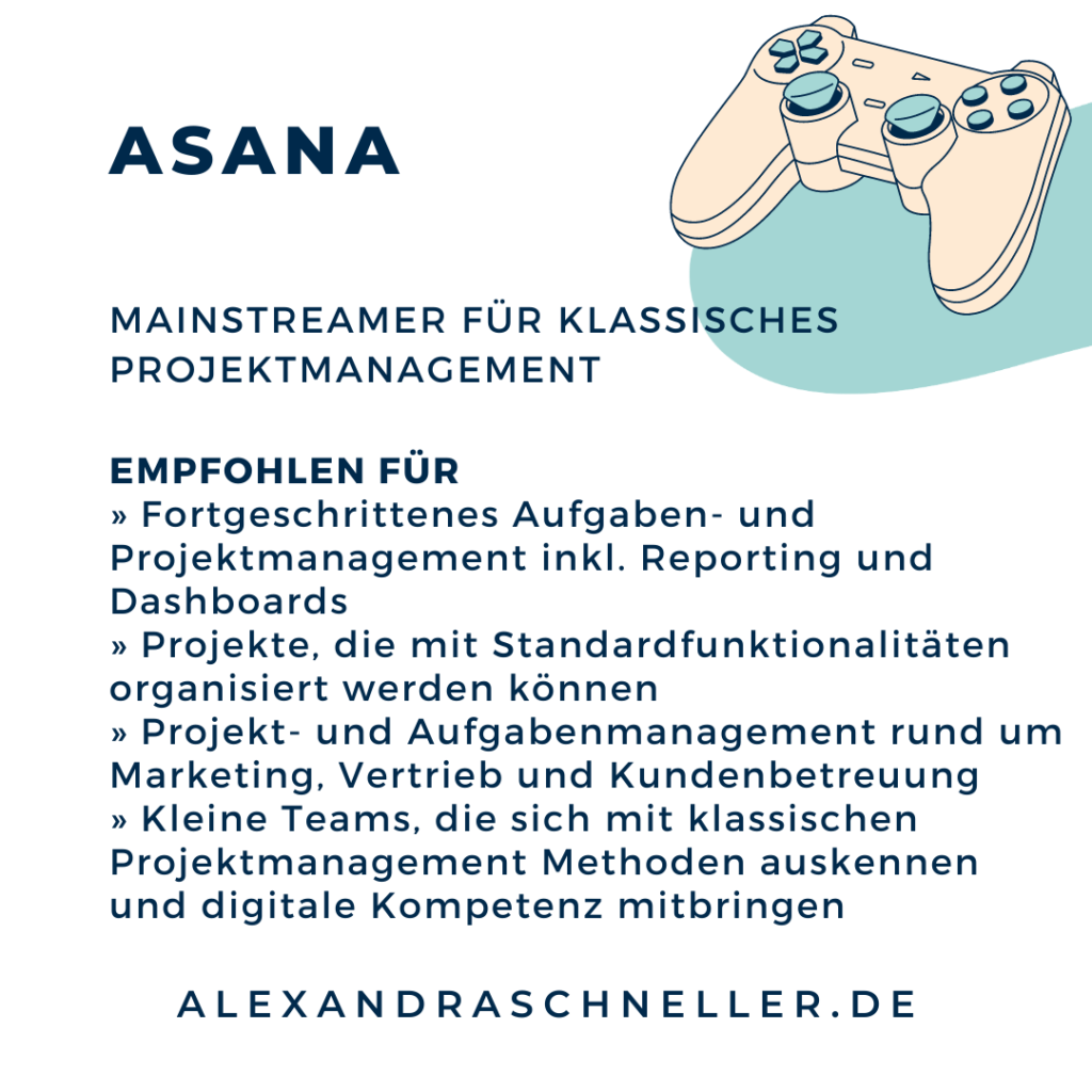 Asana Projekt Management Alexandra Schneller Business Coaching Karriere Coaching Unternehmensberatung