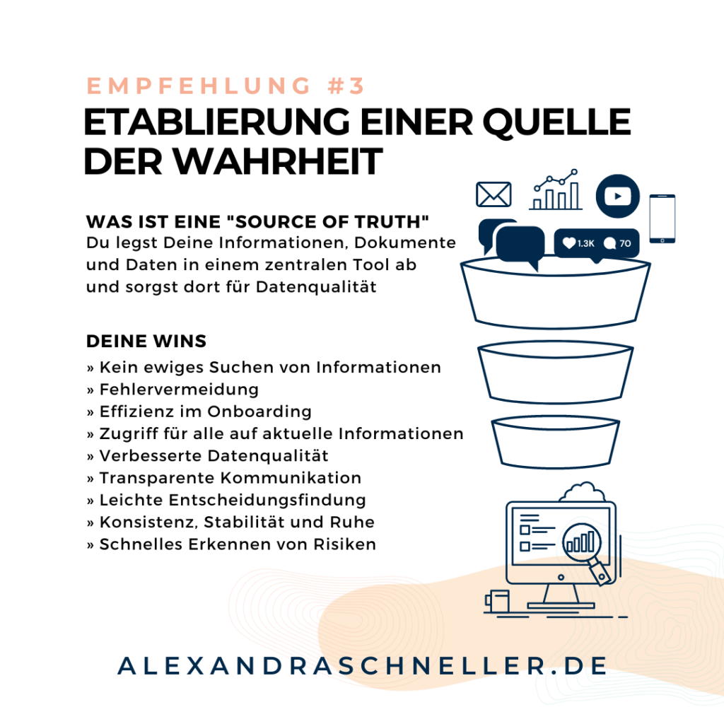 Source of Truth Deutsch Projekt Management Alexandra Schneller Business Coaching Karriere Coaching Unternehmensberatung